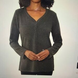 Mario Serrani Dark Gray V-Neck Sweater